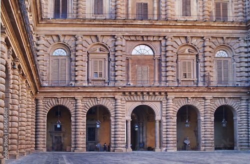 Courtyard of Pitti Palace in Florence  Italy