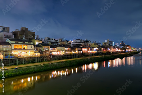 京都 鴨川 夜景