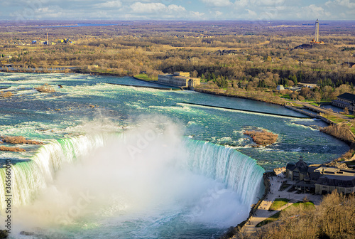 Niagara falls between United States of America and Canada.