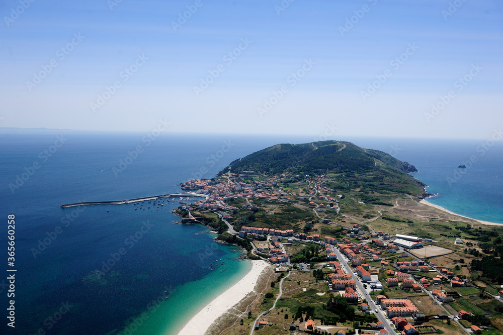 The blue Galician coast