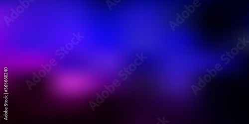 Dark pink, blue vector abstract blur background.