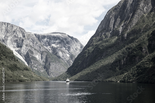 fjord cruise in open water