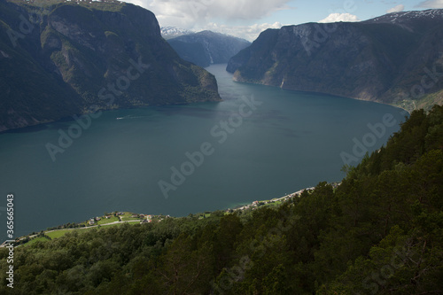 fjord norway at Aurlandsfjord