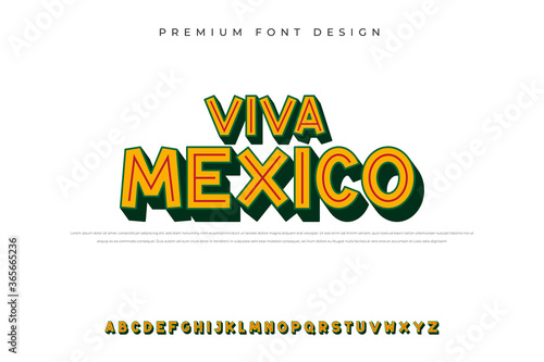 3d bold alphabet font with cartoon concept and abstract style use for logo and brand 