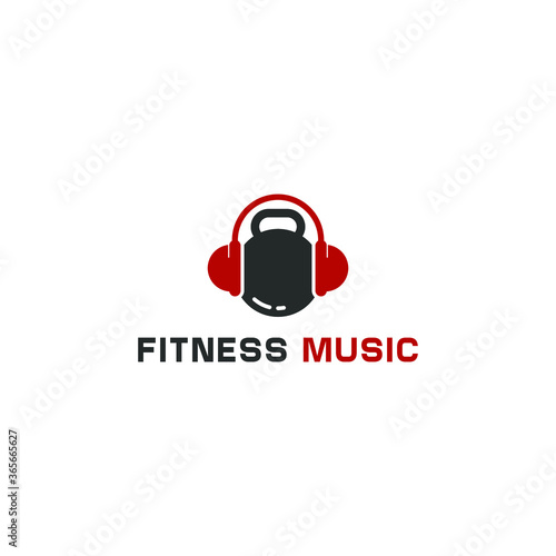 when someone fitness is most preferred is listening to music, and creating a music fitness logo