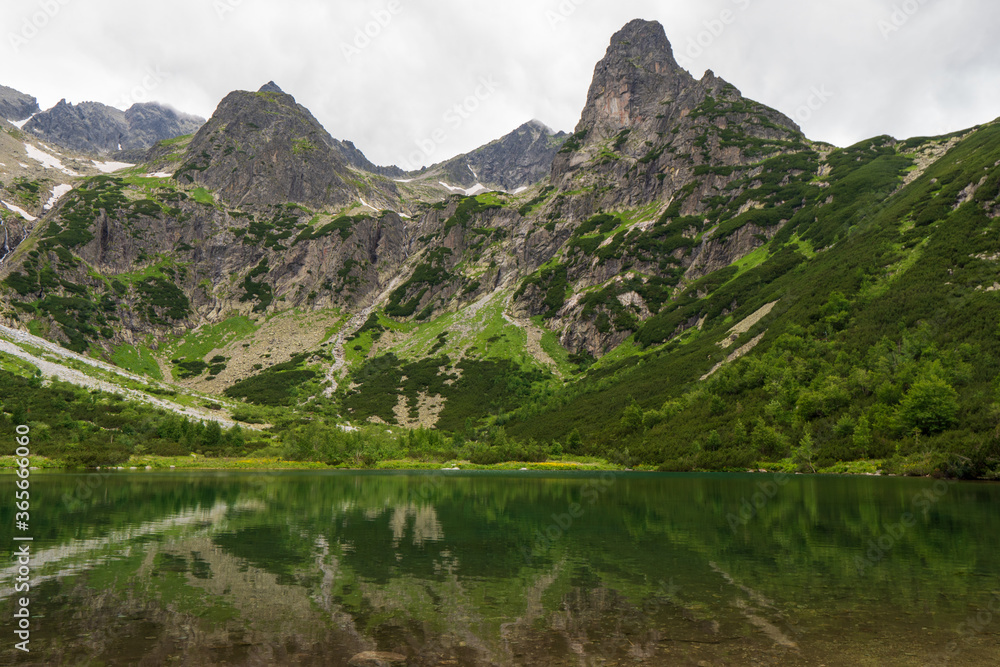 Green mountain lake, Zelene Pleso, High Tatras, Slovakia