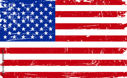Grunge vintage flag of United States.