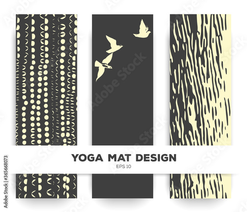 Obraz na płótnie Yoga mat design. Dark abstract pattern. Minimal simply print. 183x61. Vector eps10. w salonie