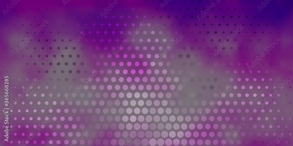 Light Purple, Pink vector texture with disks. Abstract decorative design in gradient style with bubbles. New template for a brand book.