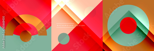 Neo memphis geometric pattern with circles, squares and lines. Pop art abstract background for covers, banners, flyers and posters and other templates