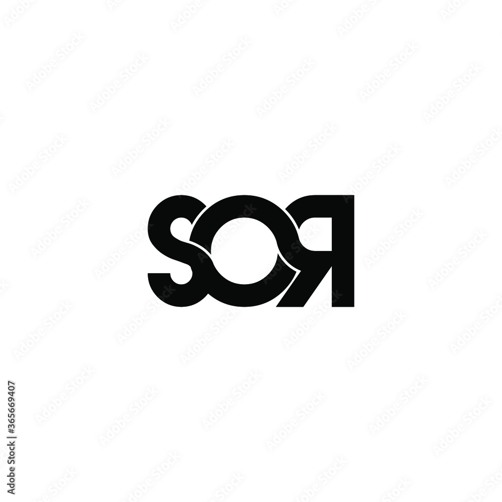 sor letter original monogram logo design sor letter original monogram logo design