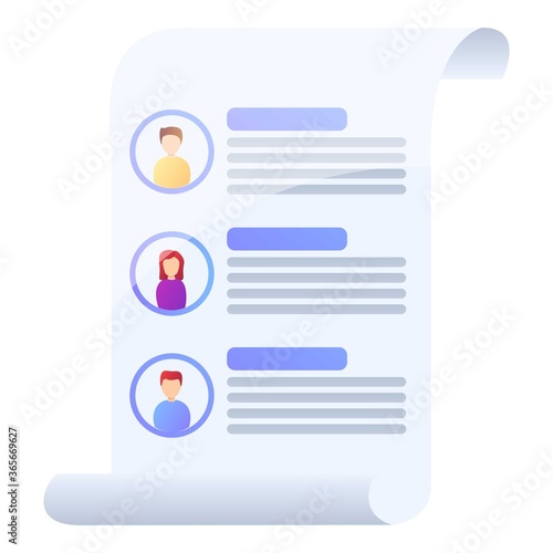 Candidate manager headhunter icon. Cartoon of candidate manager headhunter vector icon for web design isolated on white background