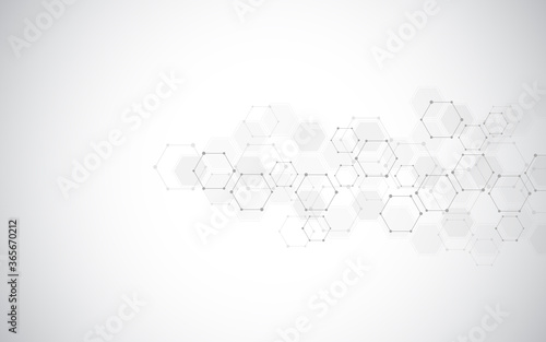 Abstract molecules background. Molecular structures or chemical engineering, genetic research, innovation technology. Scientific, technical or medical concept. © berCheck