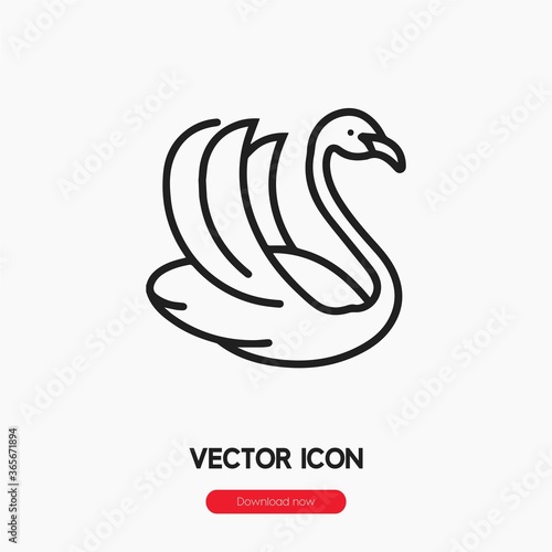 Fototapeta Naklejka Na Ścianę i Meble -  swan icon vector sign symbol