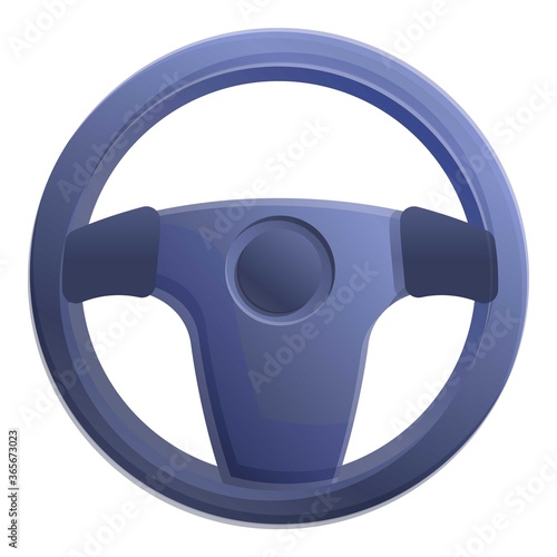 Car part steering wheel icon. Cartoon of car part steering wheel vector icon for web design isolated on white background