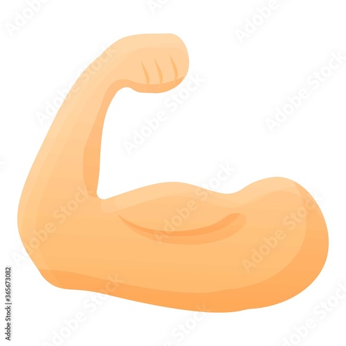 Arm training biceps icon. Cartoon of arm training biceps vector icon for web design isolated on white background
