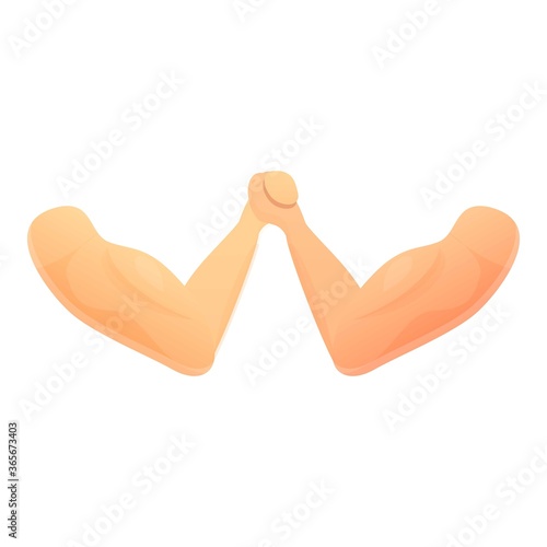 Adult arm wrestling icon. Cartoon of adult arm wrestling vector icon for web design isolated on white background