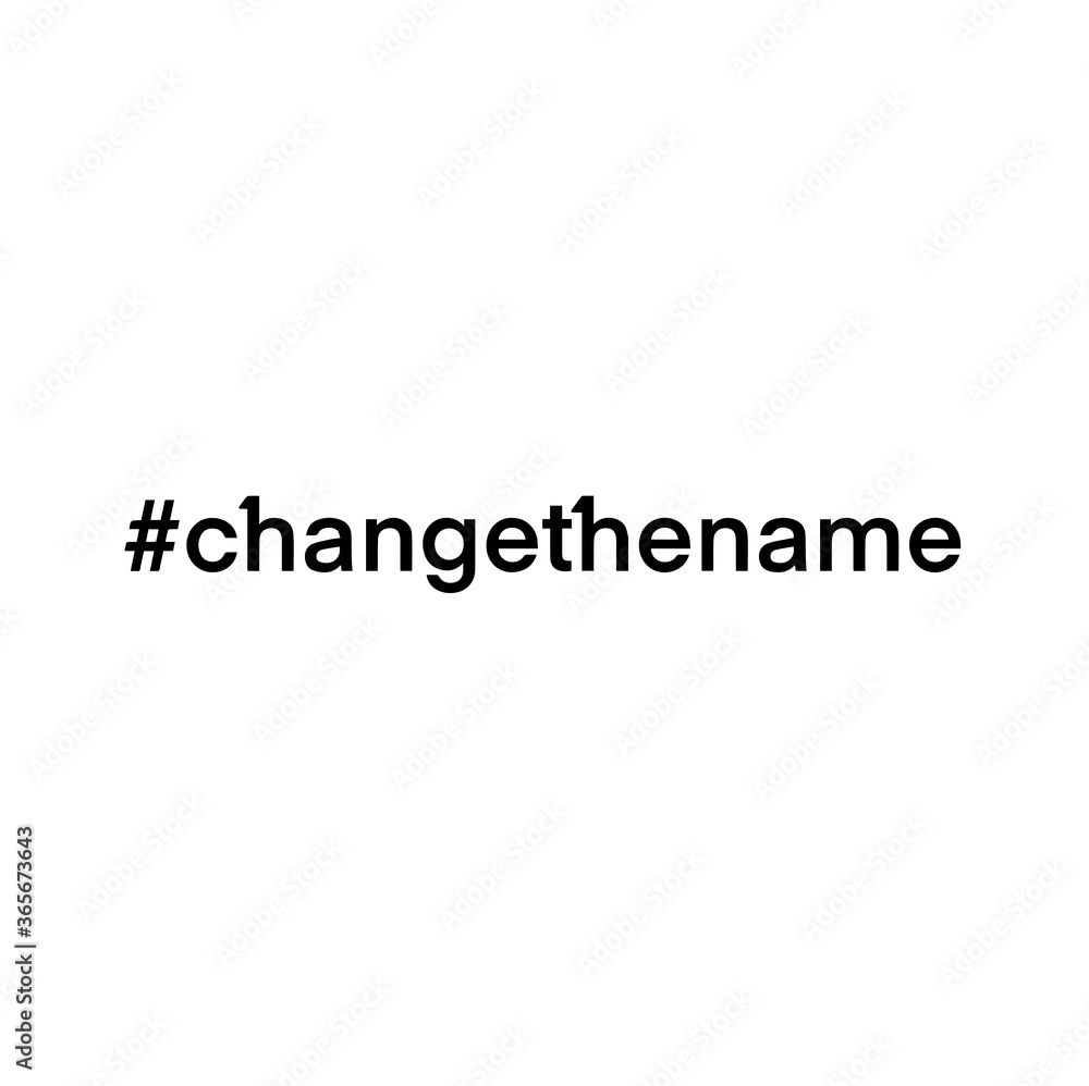 Change Name Tag hand writing isolated on white background. Black and white vector illustration. For cards, posters, stickers and professional design.