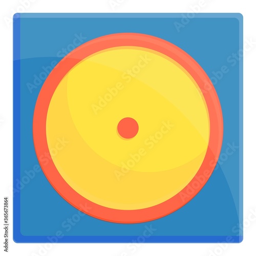 Greco-roman wrestling mattress icon. Cartoon of greco-roman wrestling mattress vector icon for web design isolated on white background