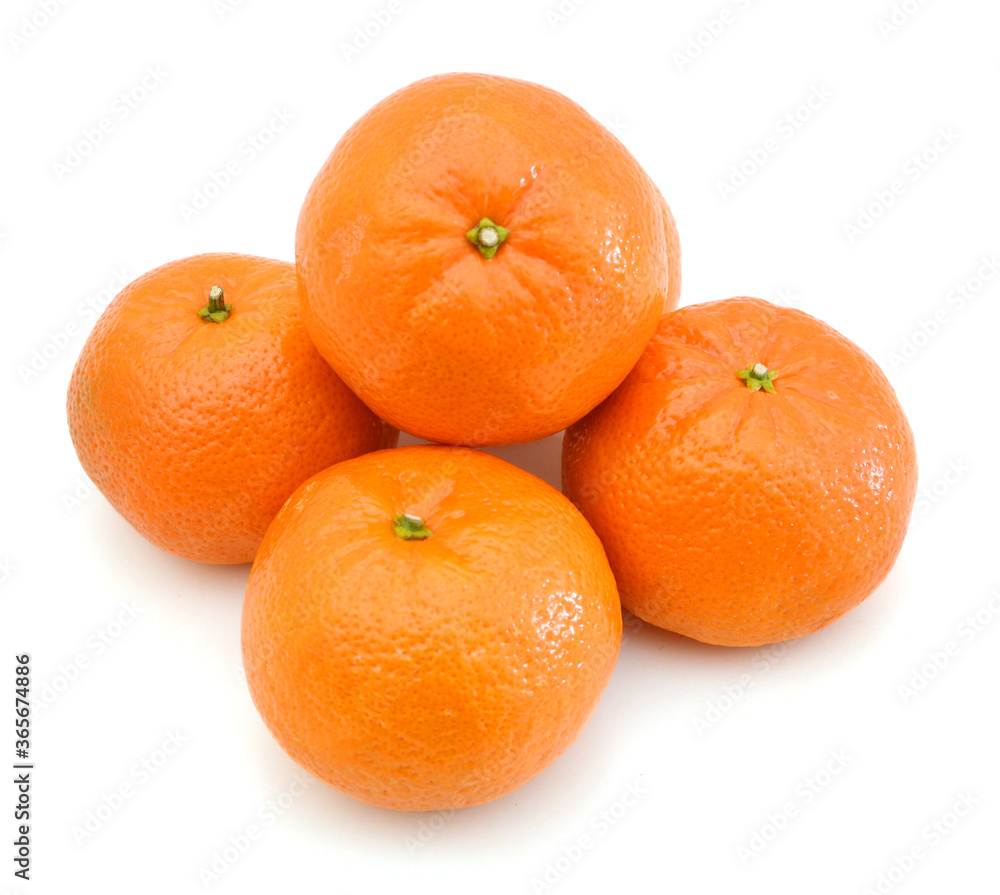 ripe juicy tangerine on a white background ripe juicy tangerine on a white background