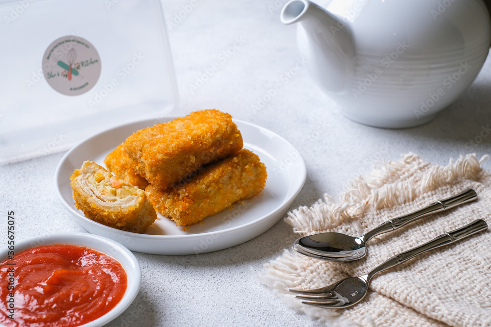 Delicious Risoles or Risol Mayo is a typical Indonesian traditional ...