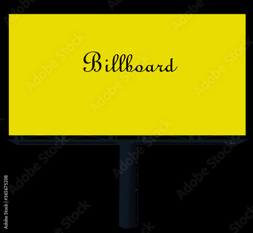 billboar outdoor advertising yellow screen photo