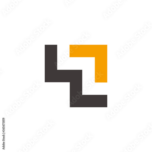 abstract chart arrow up staircase symbol logo vector