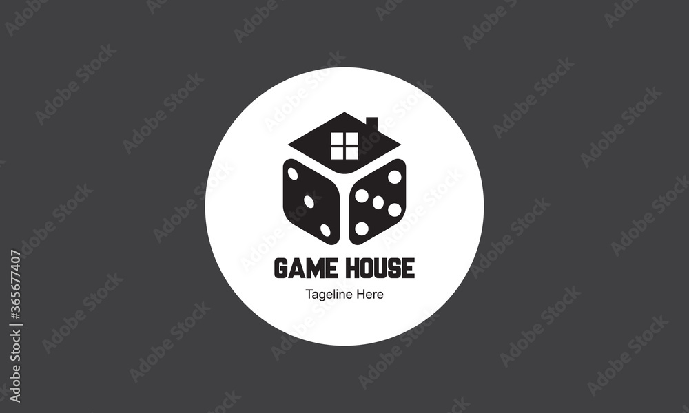 Fototapeta premium Game home logo design template.