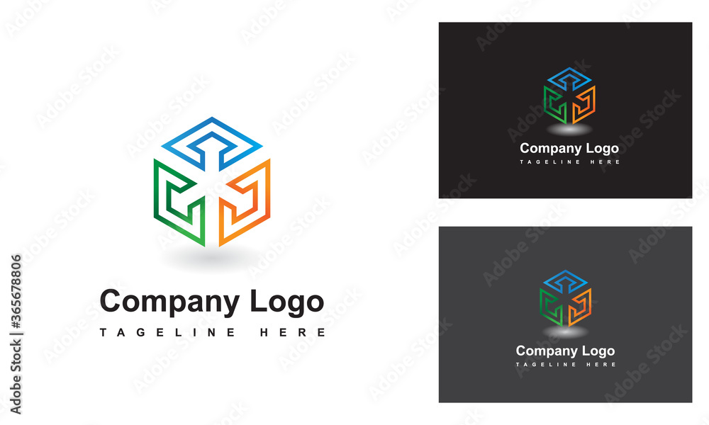 Fototapeta premium Company Logo Design-Square logo design template.