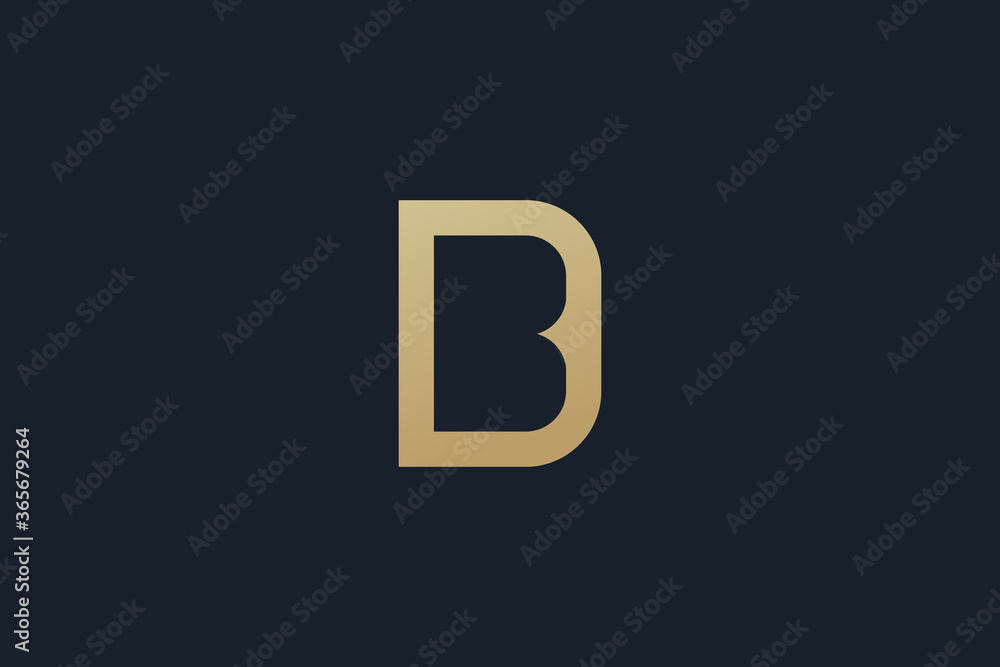 BD logo design . letter B in the negative space of letter D . creative logo design . vector illustration BD logo design . letter B in the negative space of letter D . creative logo design . vector illustration