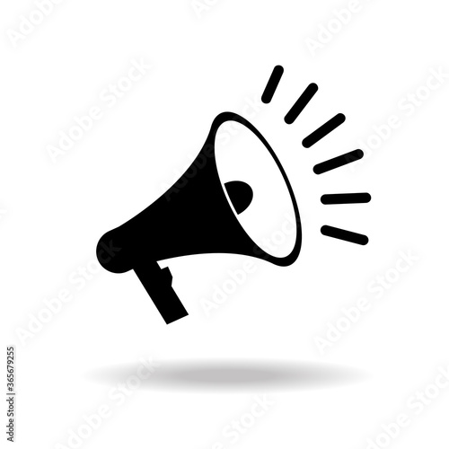 Megaphone Isolated Flat Web Mobile Icon.Vector illustration.