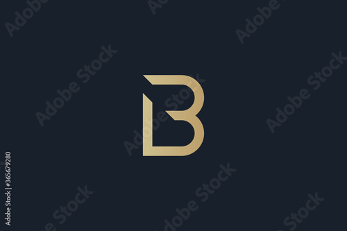 LB logo design . linked letter L and B logo design . vector illustration
