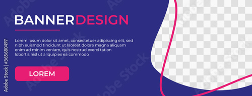 banner templates design , web banner or ads banner with photo space for social media cover, web sites . creative modern banner design templates with purple color . vector illustration