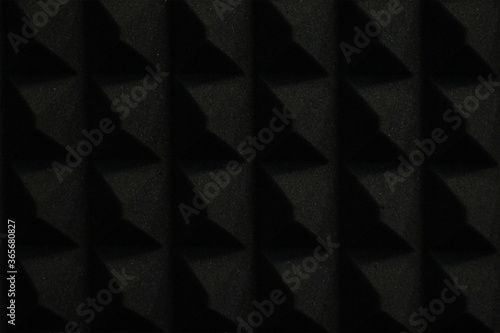 Embossed foam for sound absorption in a recording studio