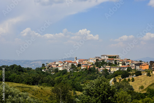 Panoramic view of Montemarano, an old town in the province of Avellino.