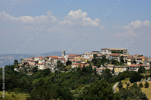 Panoramic view of Montemarano, an old town in the province of Avellino.