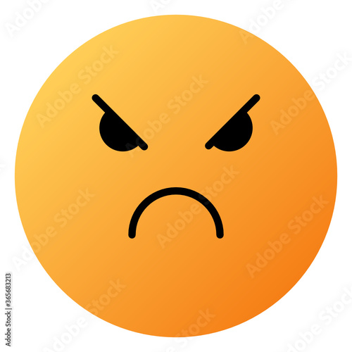 Angry face icon
