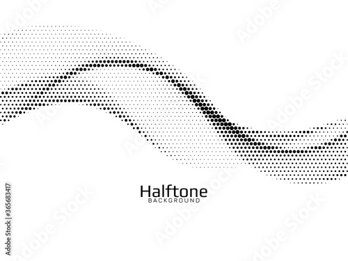 Elegant wave style halftone background