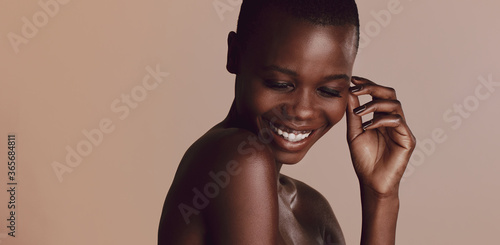 African woman with buzz cut hairstyle