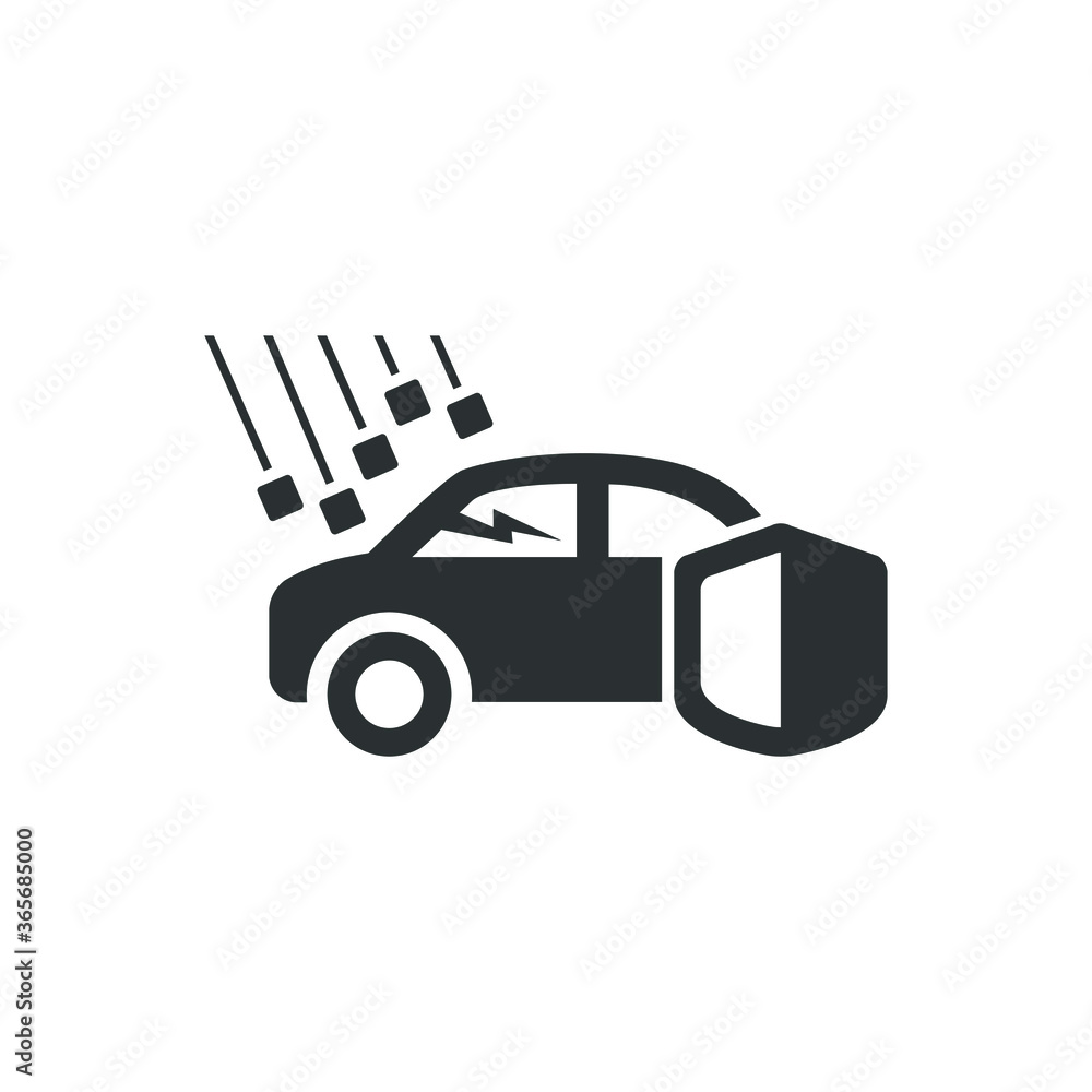 Hail damage insurance icon Hail damage insurance icon