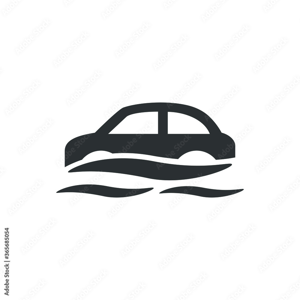 Car flood icon