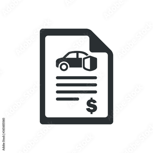 Auto insurance policy icon