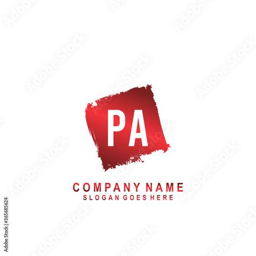 PA Initial Letter Logo Template Vector