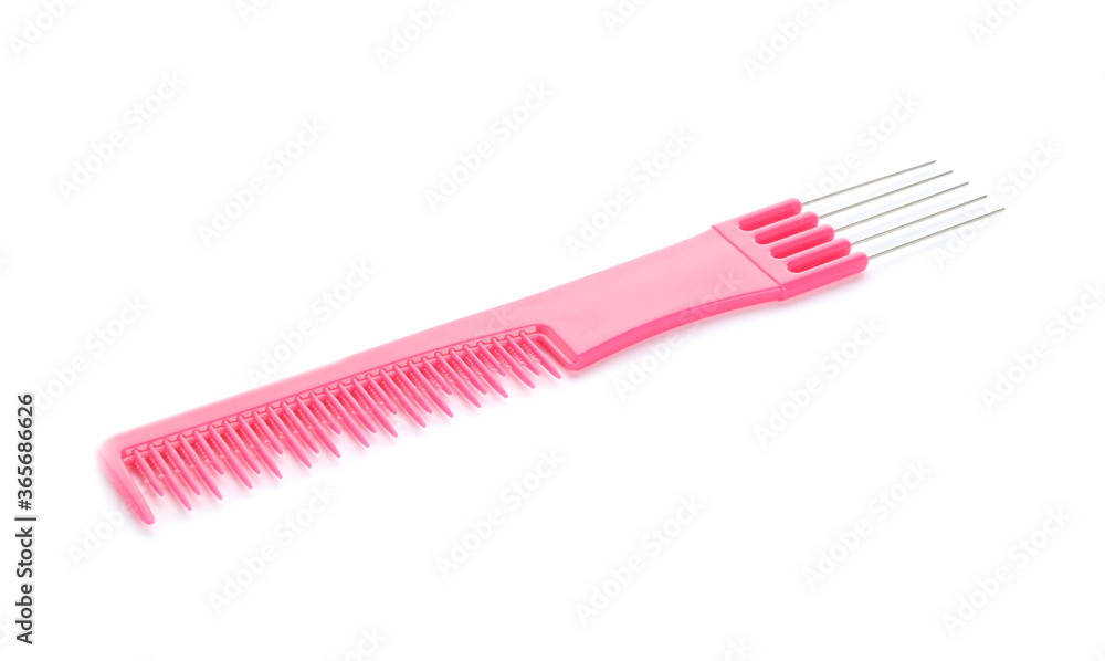 New pin tail comb isolated on white New pin tail comb isolated on white
