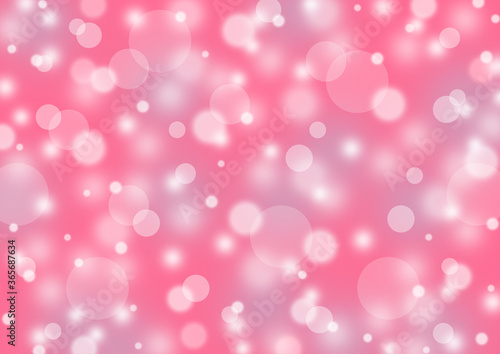 キラキラの雪の背景素材（ピンク色）