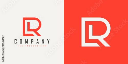 Foto Abstract Initial Letter L and R Linked Logo