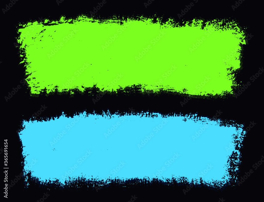 Fototapeta premium Grunge brush stroke banners.