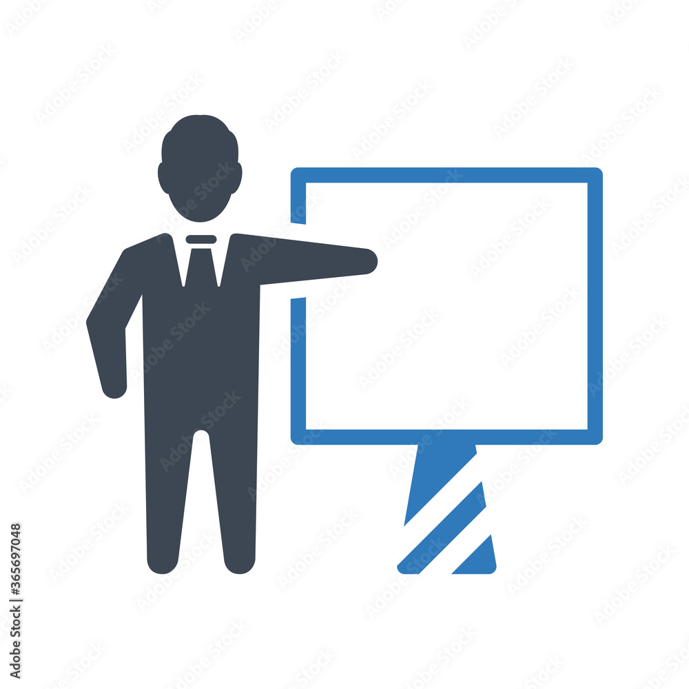 Business presentation, seminar icon Business presentation, seminar icon