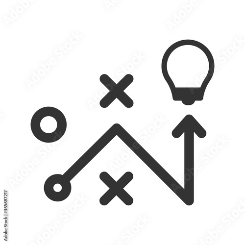 Strategy makes solution icon vector
