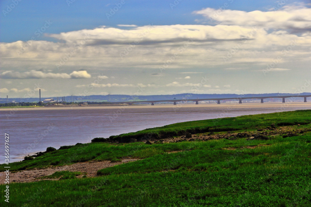 The New Severn Bridge To Cardiff As Seen From The Old  Severn Bridge At Chepstow.